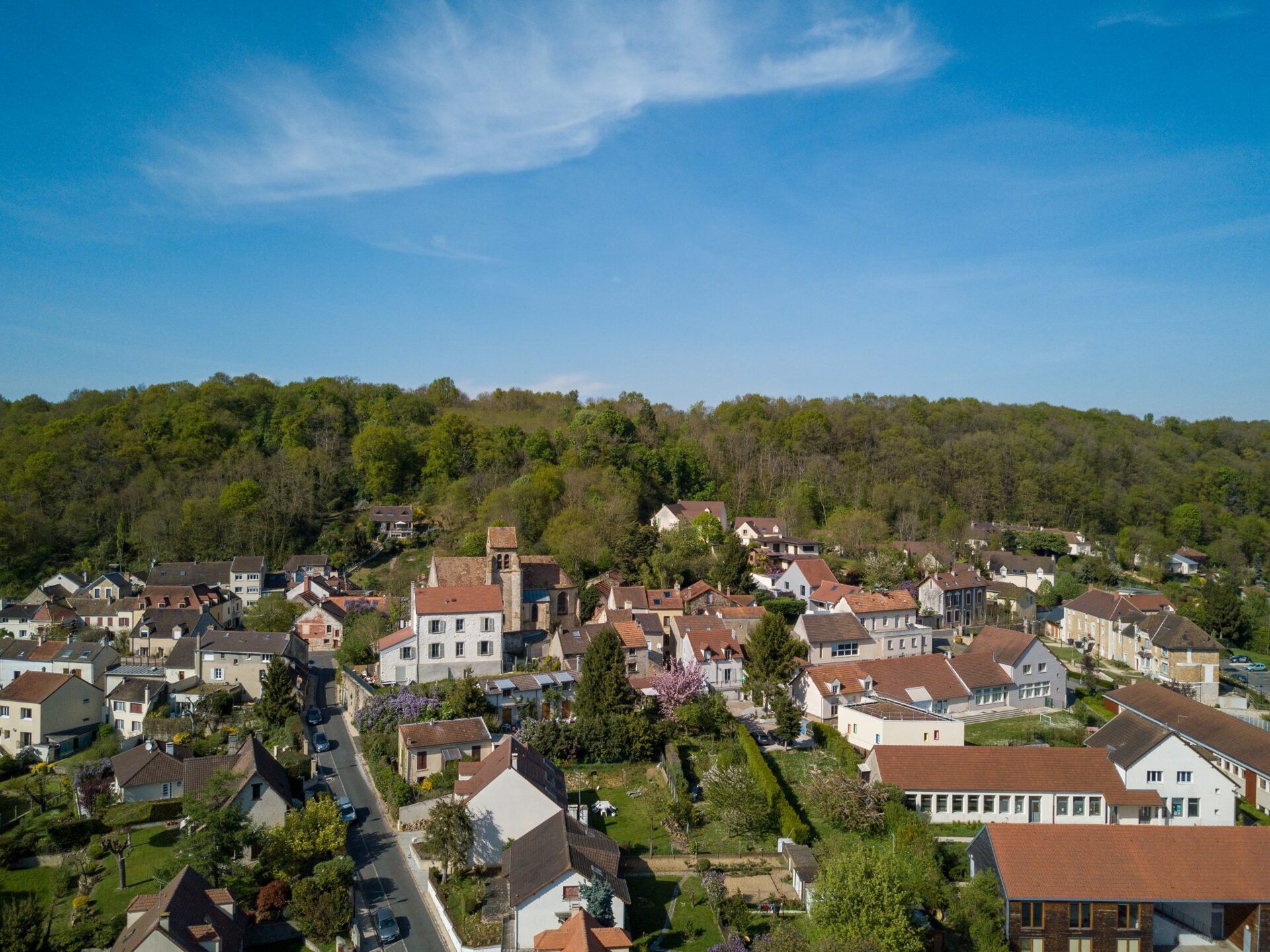 Vue aérienne du village