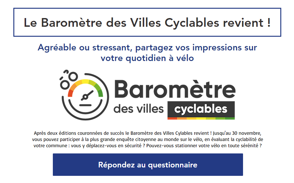 Baromètre des villes Cyclables