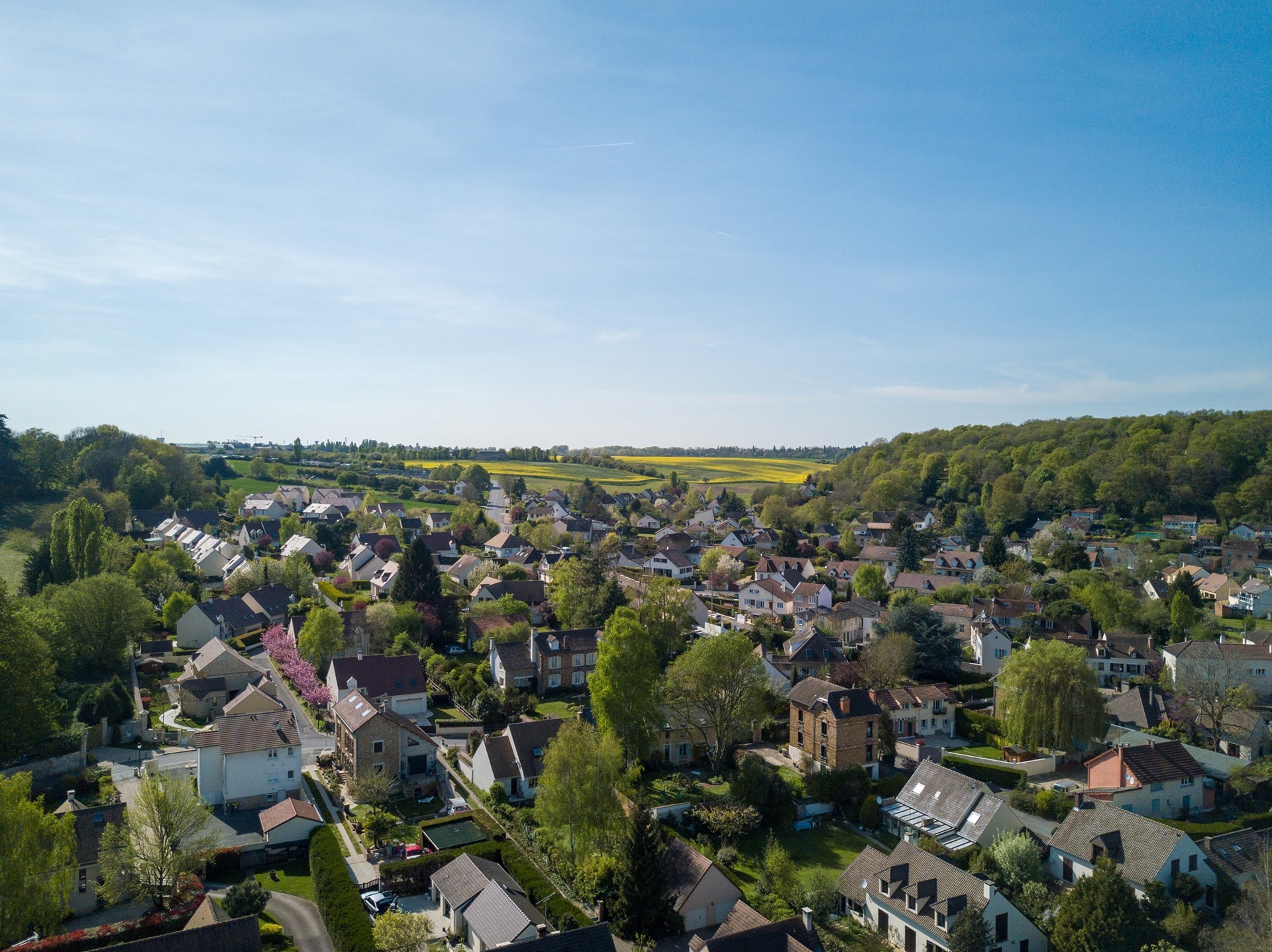 Vue aérienne village