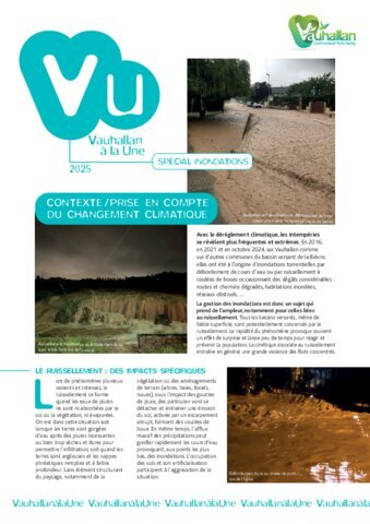 VU spécial "Inondations" - Janvier 2025